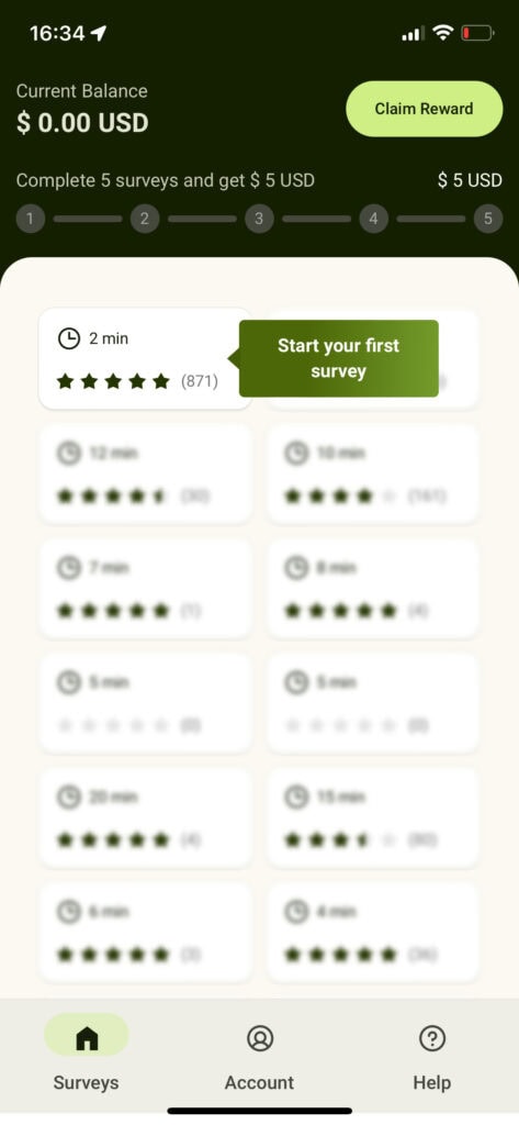 five surveys cash app, survey app